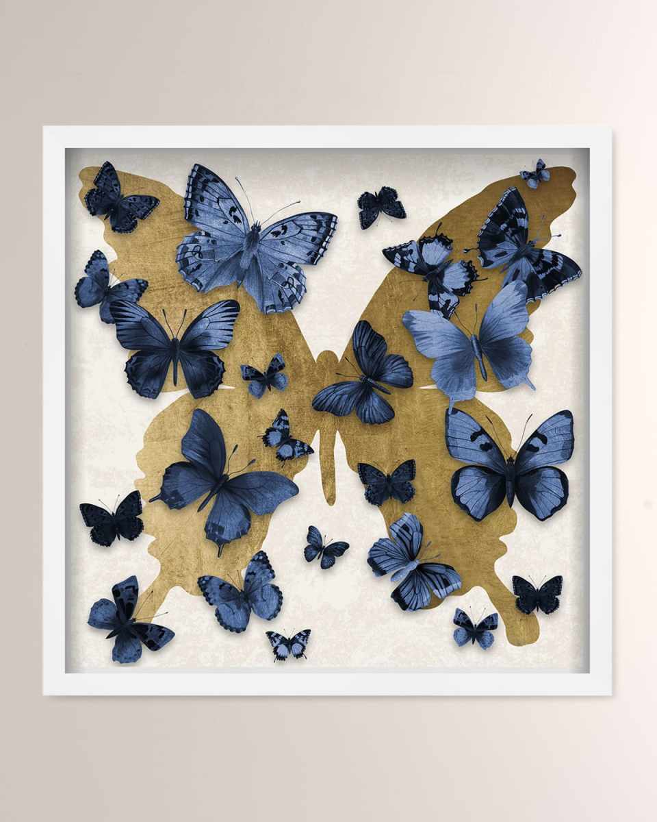 "Butterfly Pins" Hand-Embellished Art Print